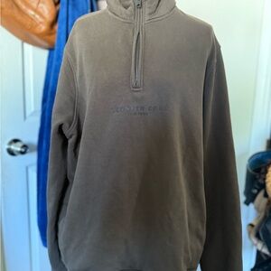 Kenneth Cole Men's Zip-Up Brown Sweater